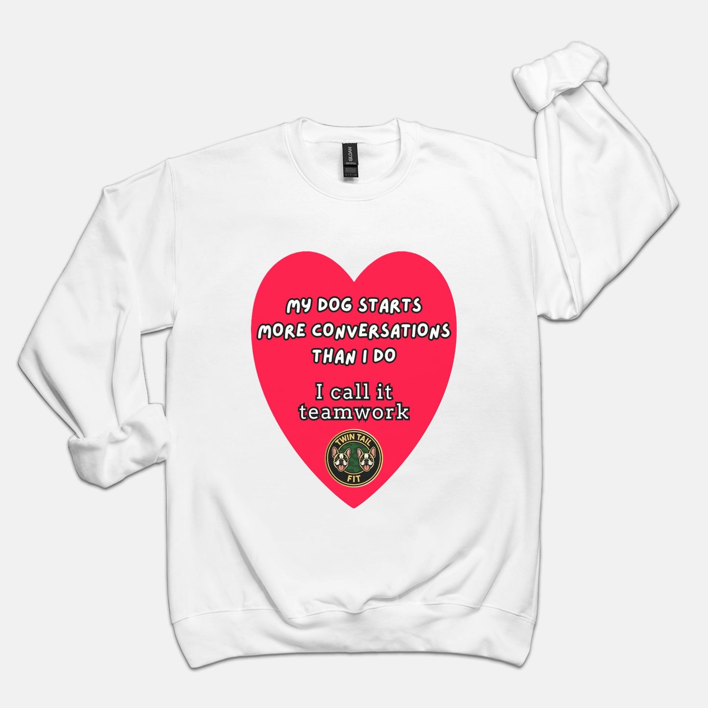 My Dog Starts More Conversations Than I Do - Unisex Crew Neck Sweatshirt