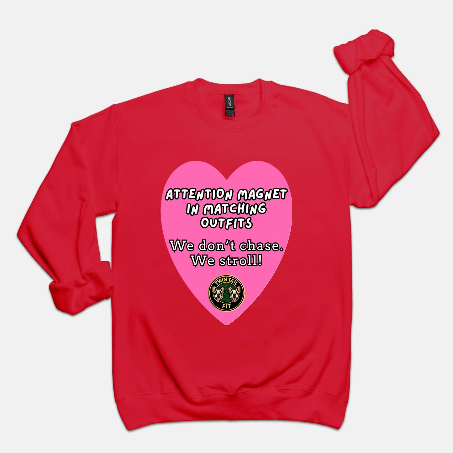 Attention magnet in matching outfits - Unisex Crew Neck Sweatshirt