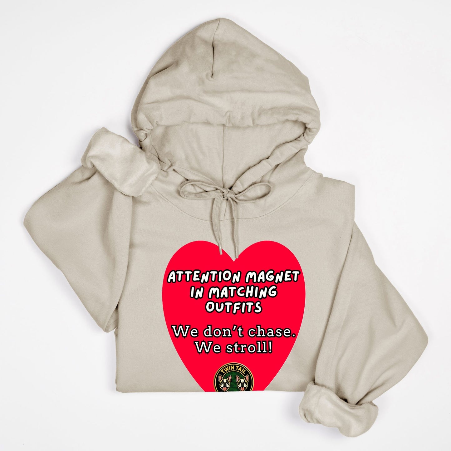 Attention Magnet in Matching Outfits - Unisex Hooded Sweatshirt