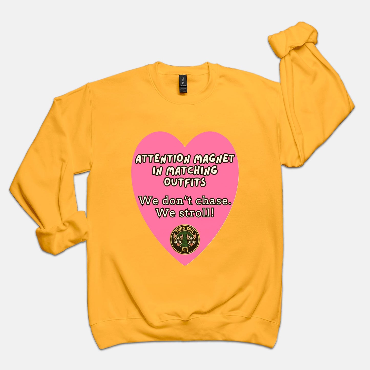 Attention magnet in matching outfits - Unisex Crew Neck Sweatshirt