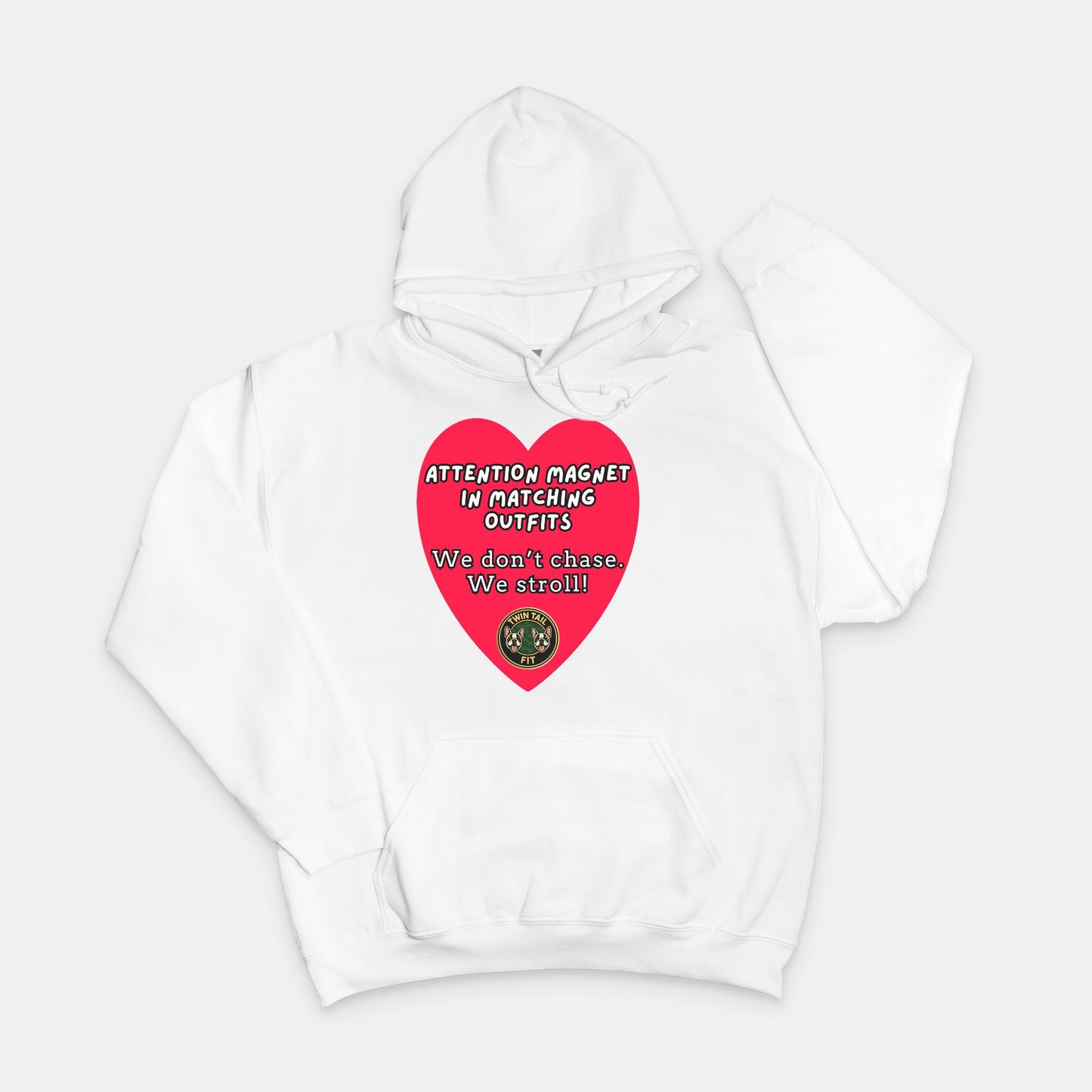Attention Magnet in Matching Outfits - Unisex Hooded Sweatshirt