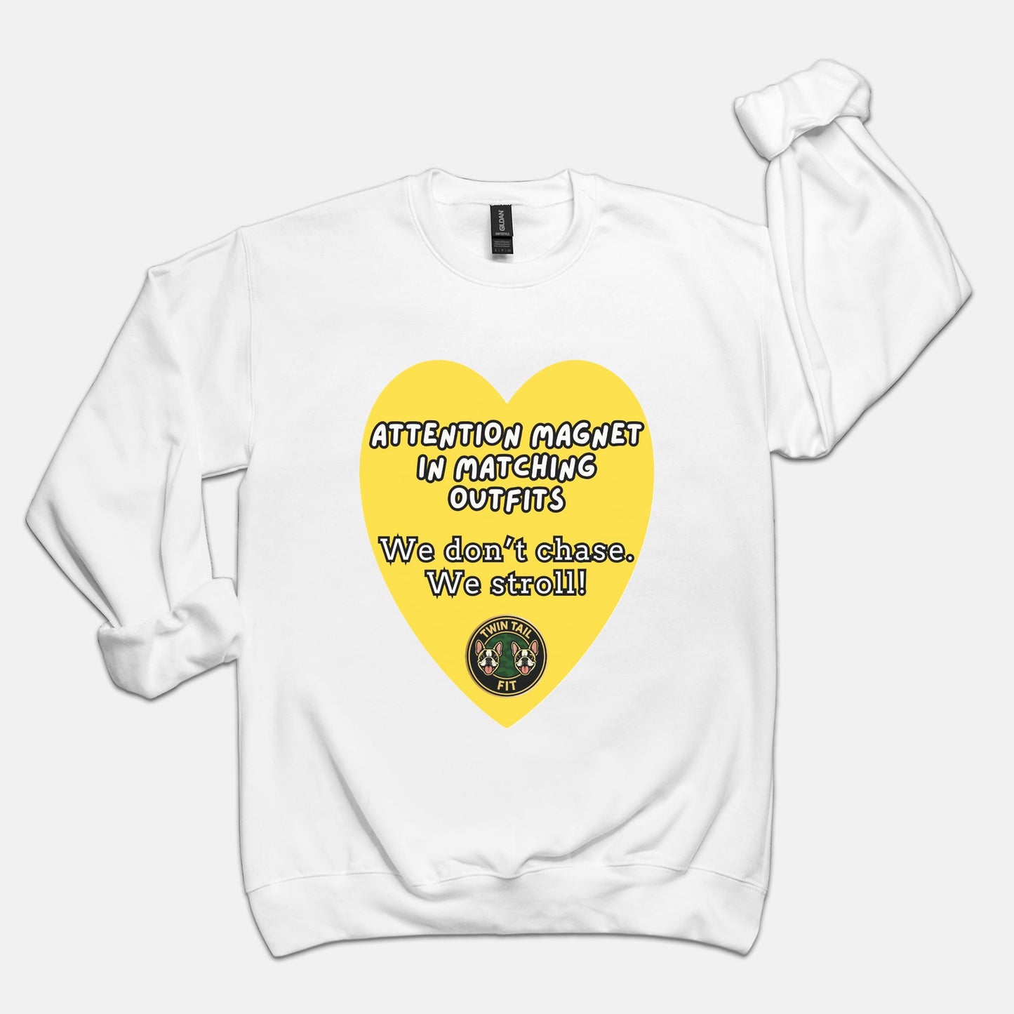 Attention magnet in matching outfits - Unisex Crew Neck Sweatshirt