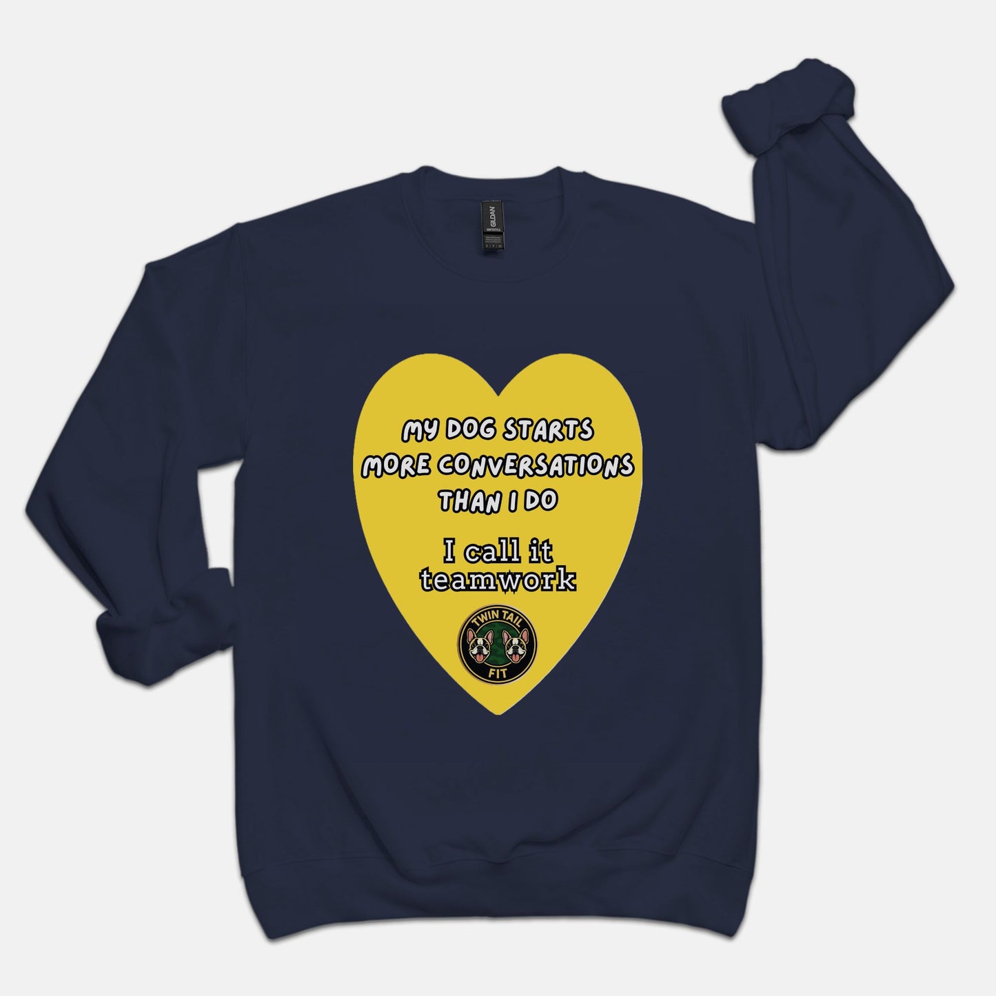 My Dog Starts More Conversations Than I Do - Unisex Crew Neck Sweatshirt