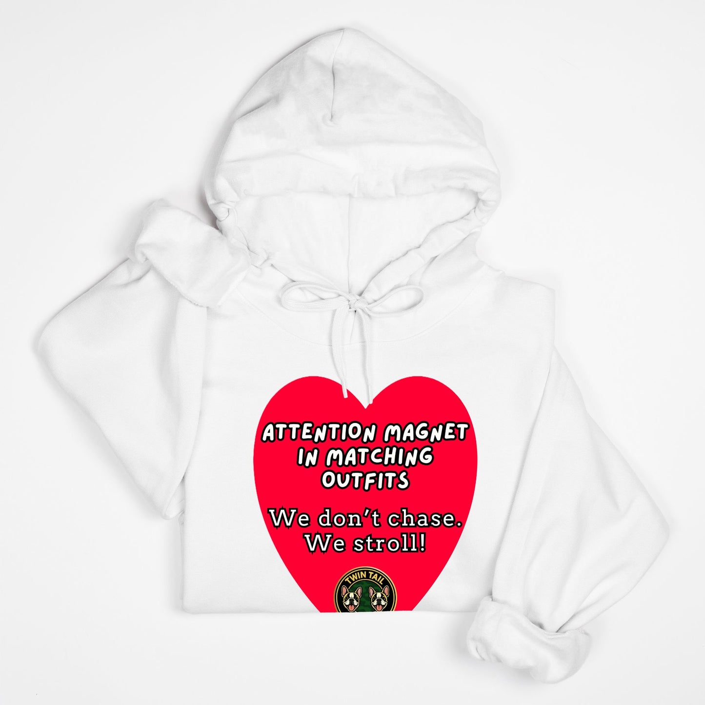 Attention Magnet in Matching Outfits - Unisex Hooded Sweatshirt