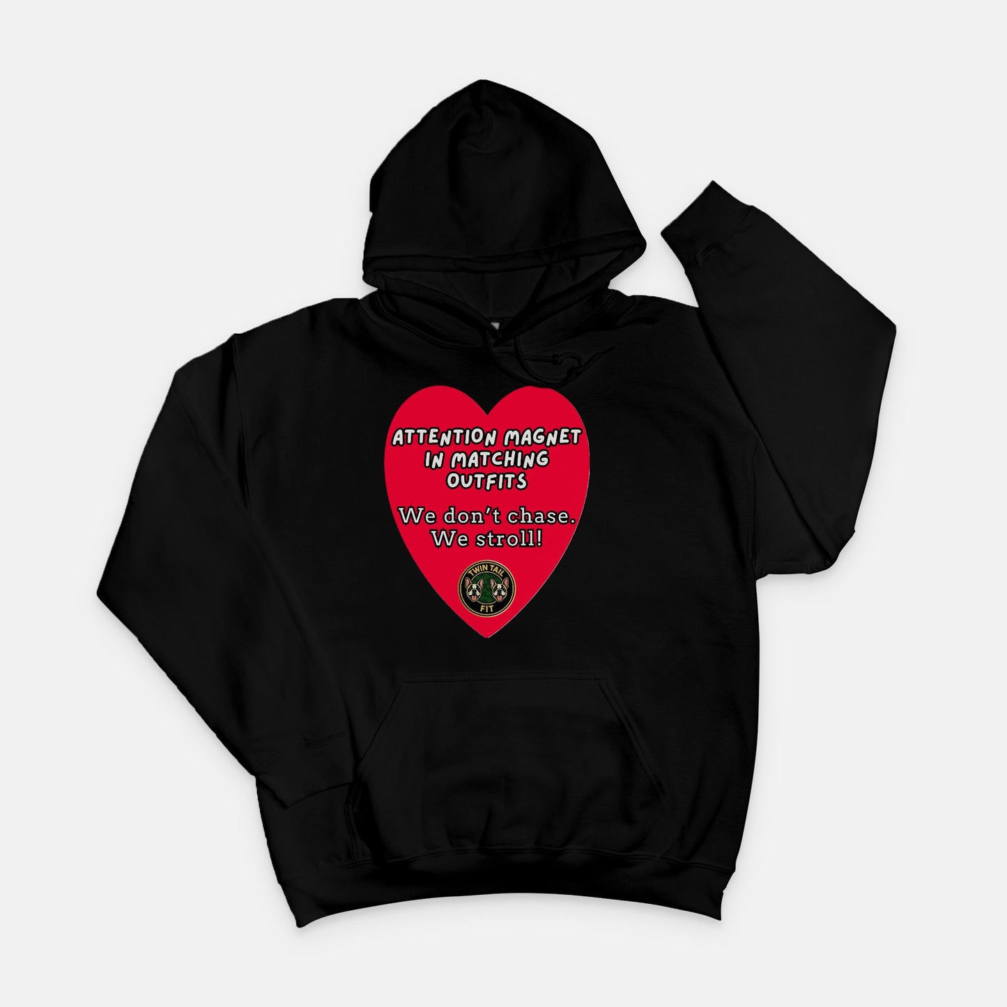 Attention Magnet in Matching Outfits - Unisex Hooded Sweatshirt