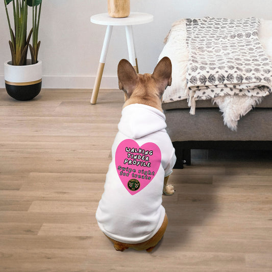 Walking Tinder Profile Small Breed Pet Hoodie
