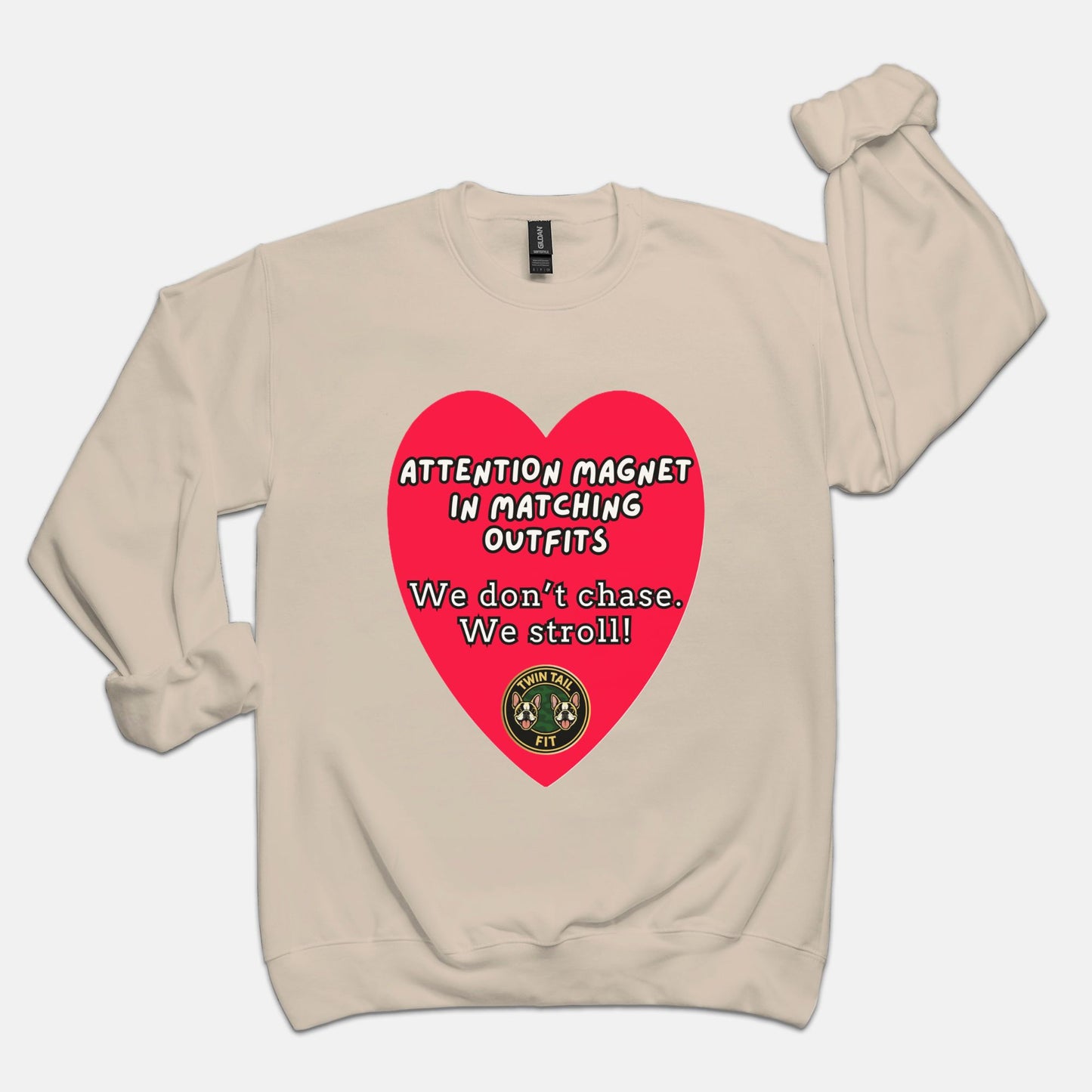 Attention magnet in matching outfits - Unisex Crew Neck Sweatshirt