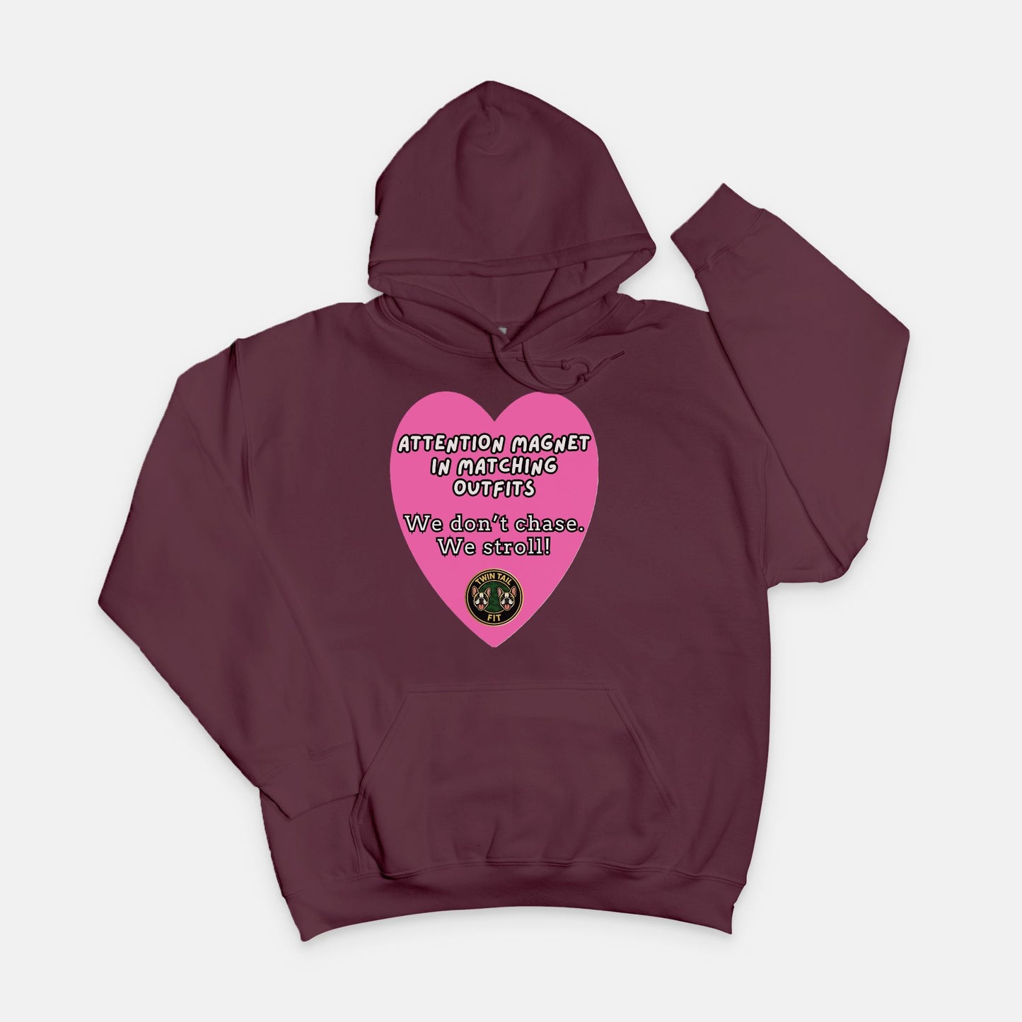 Attention Magnet in Matching Outfits - Unisex Hooded Sweatshirt