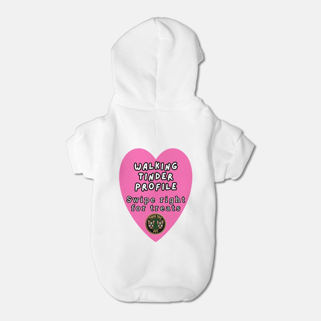 Walking Tinder Profile Small Breed Pet Hoodie
