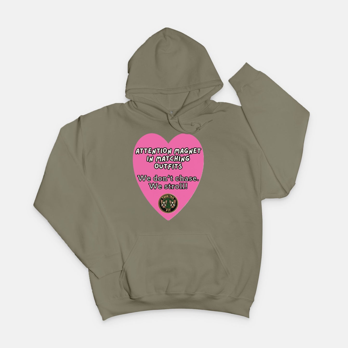 Attention Magnet in Matching Outfits - Unisex Hooded Sweatshirt