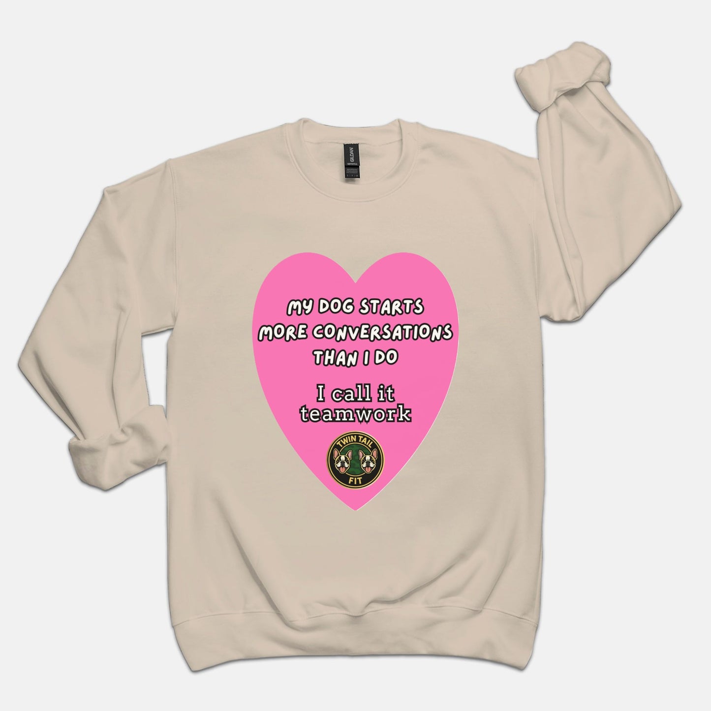 My Dog Starts More Conversations Than I Do - Unisex Crew Neck Sweatshirt