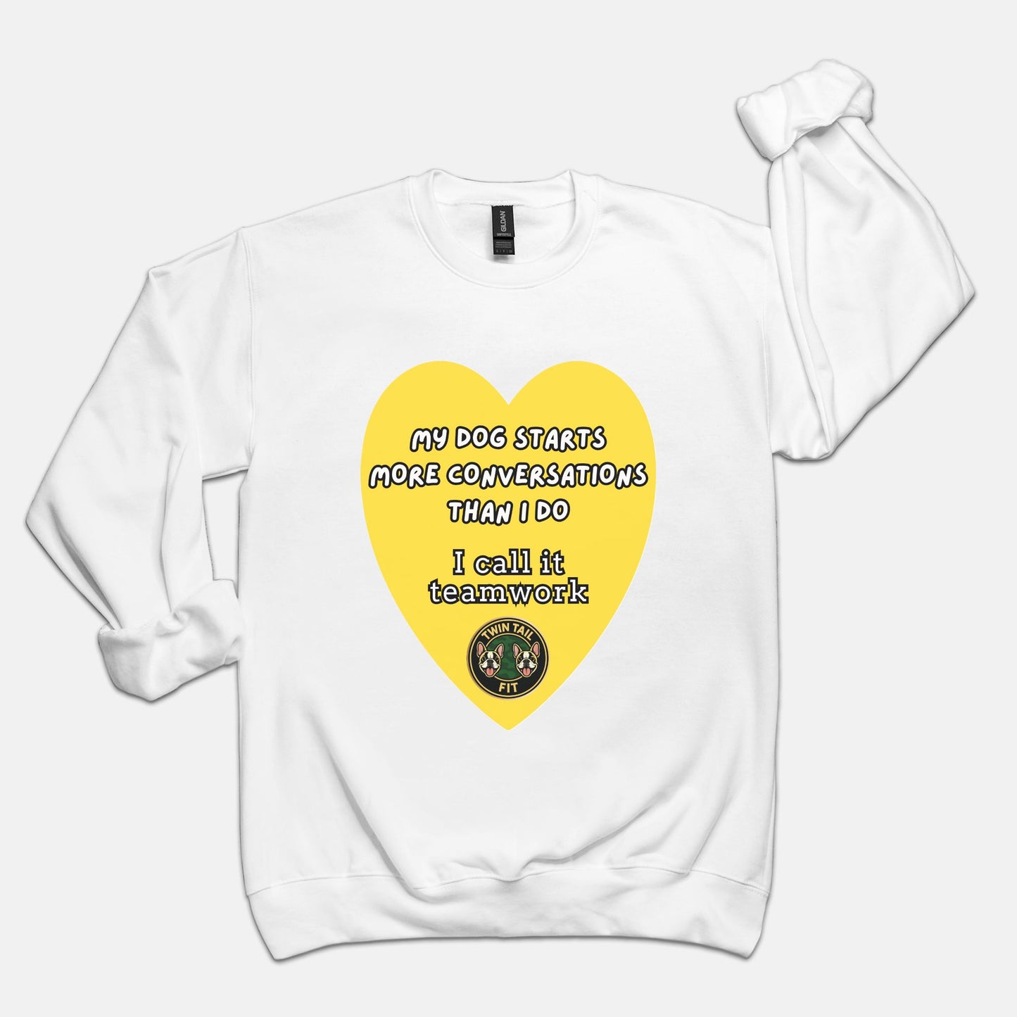 My Dog Starts More Conversations Than I Do - Unisex Crew Neck Sweatshirt