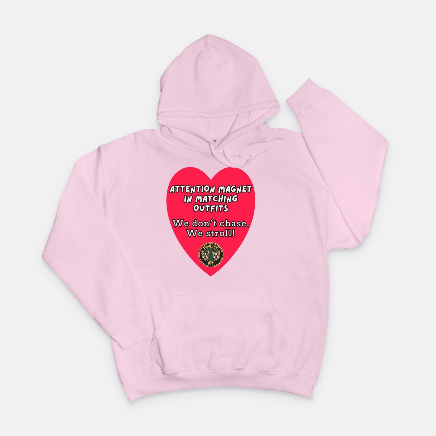 Attention Magnet in Matching Outfits - Unisex Hooded Sweatshirt