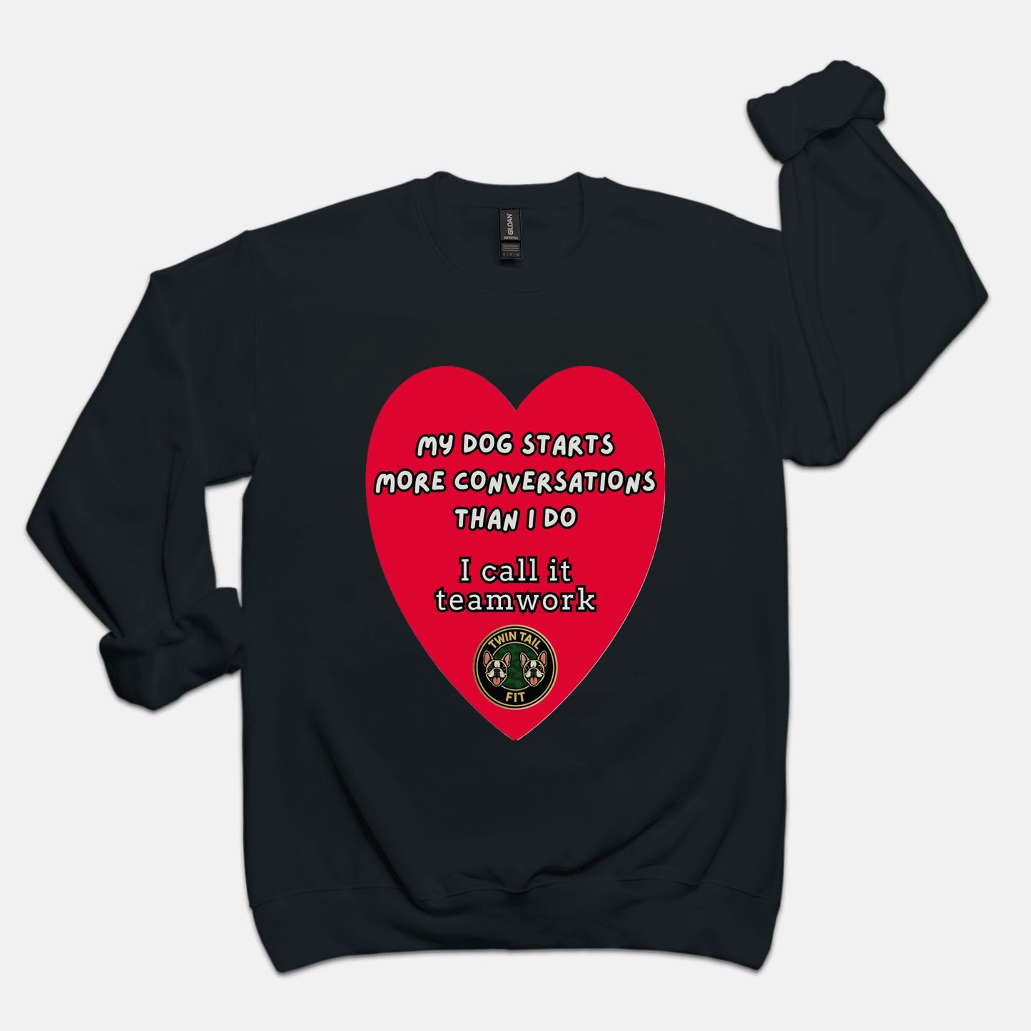 My Dog Starts More Conversations Than I Do - Unisex Crew Neck Sweatshirt