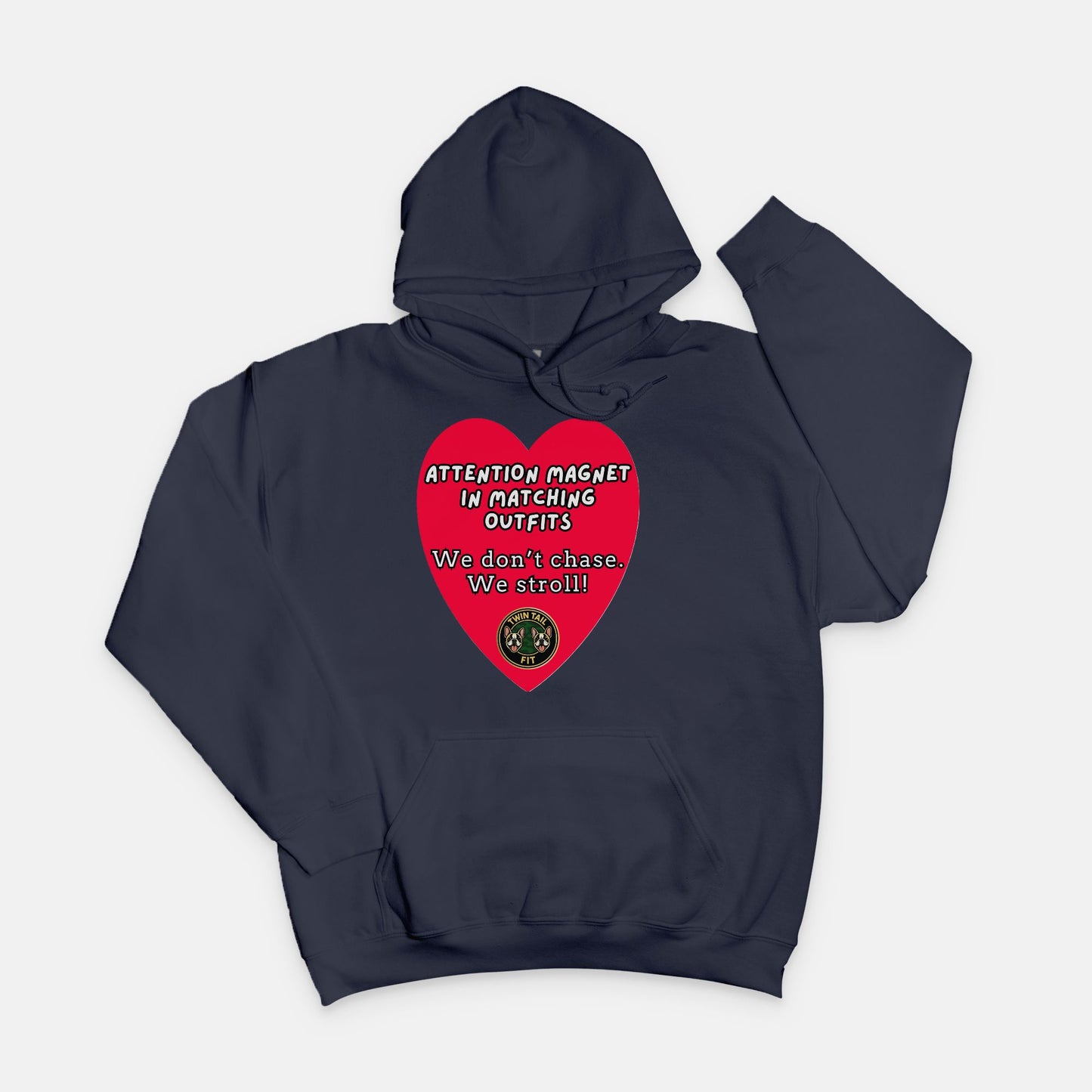Attention Magnet in Matching Outfits - Unisex Hooded Sweatshirt