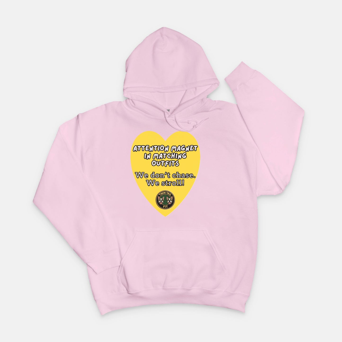 Attention Magnet in Matching Outfits - Unisex Hooded Sweatshirt