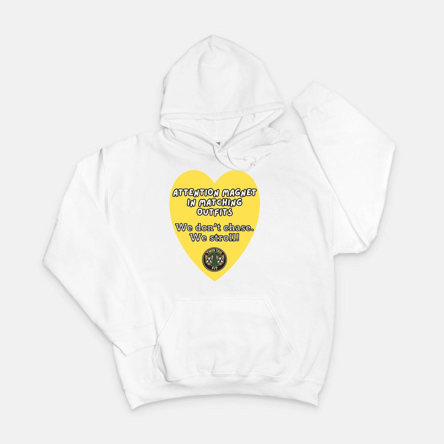 Attention Magnet in Matching Outfits - Unisex Hooded Sweatshirt