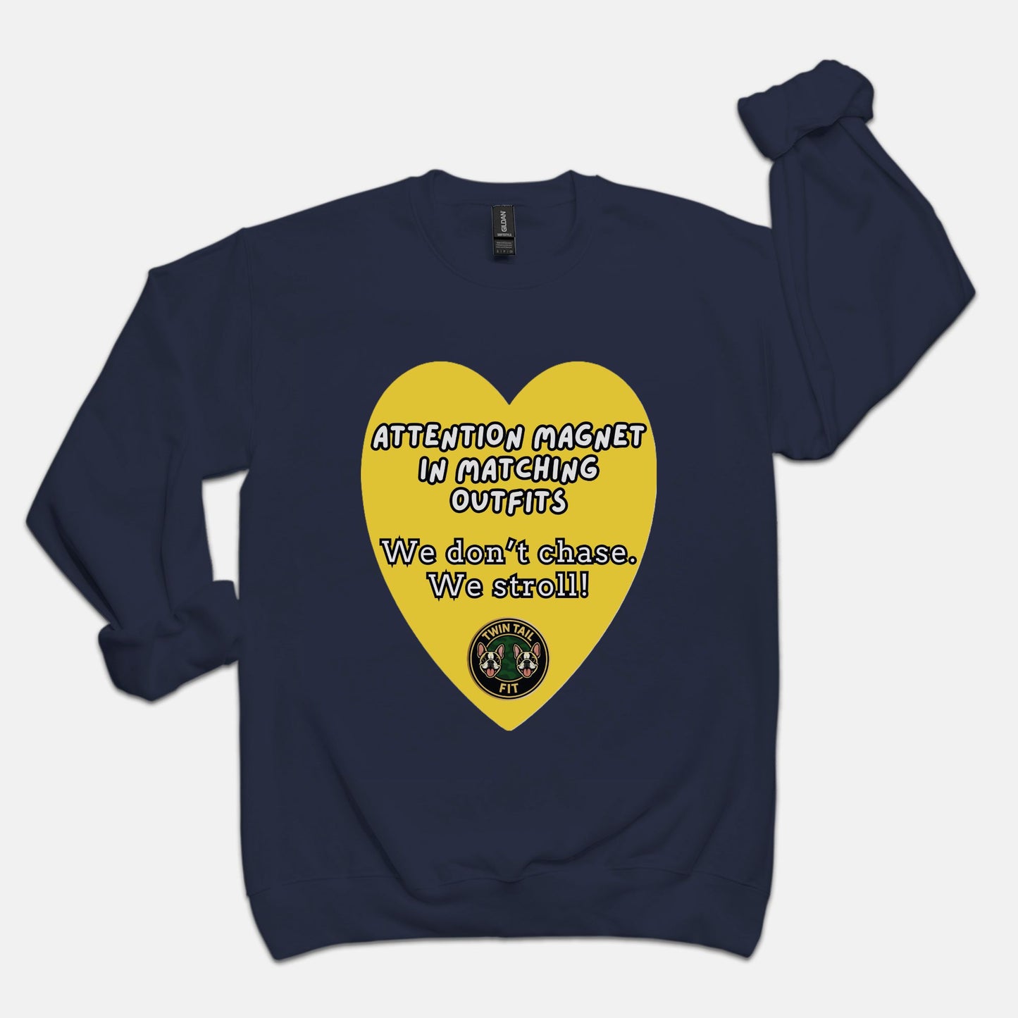 Attention magnet in matching outfits - Unisex Crew Neck Sweatshirt