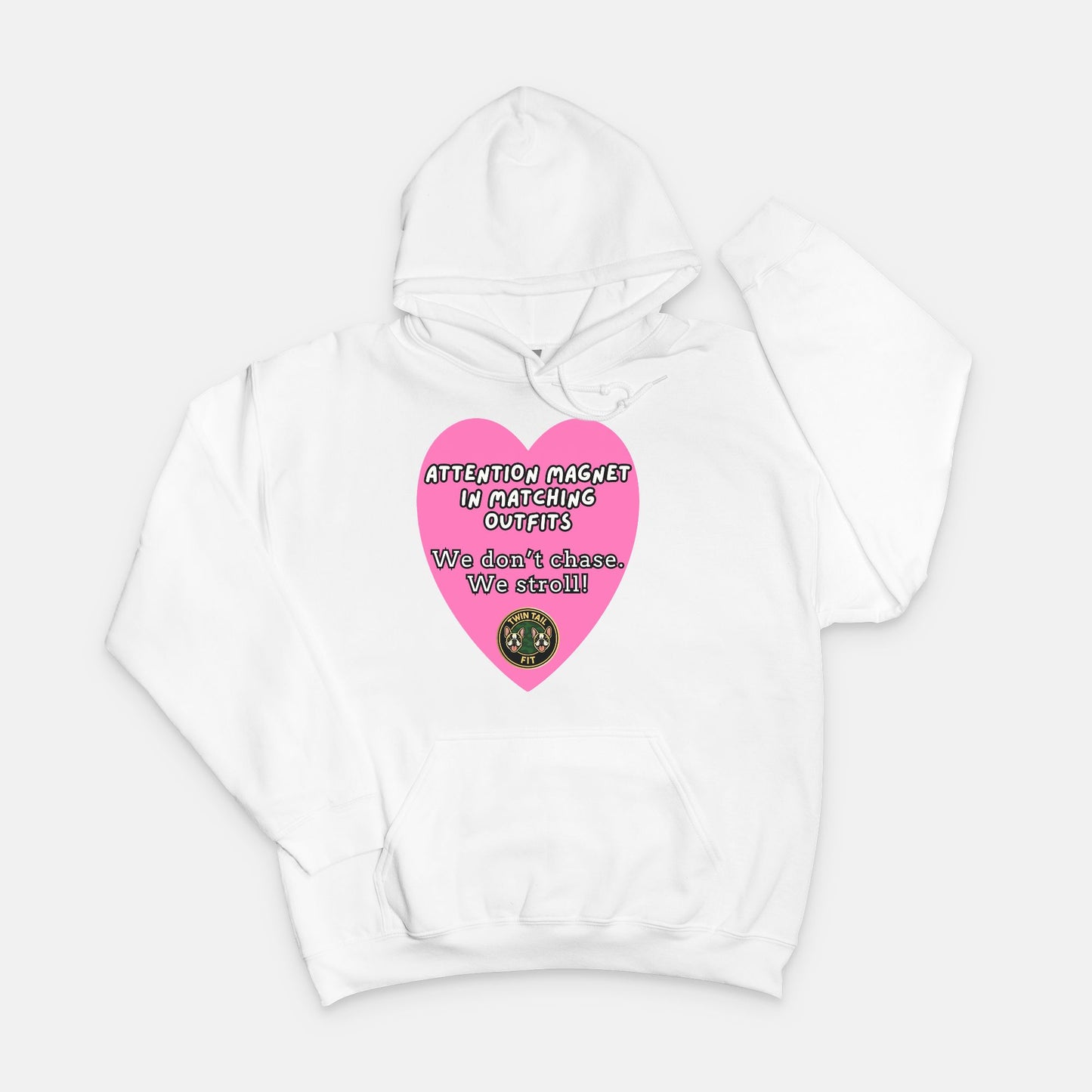 Attention Magnet in Matching Outfits - Unisex Hooded Sweatshirt