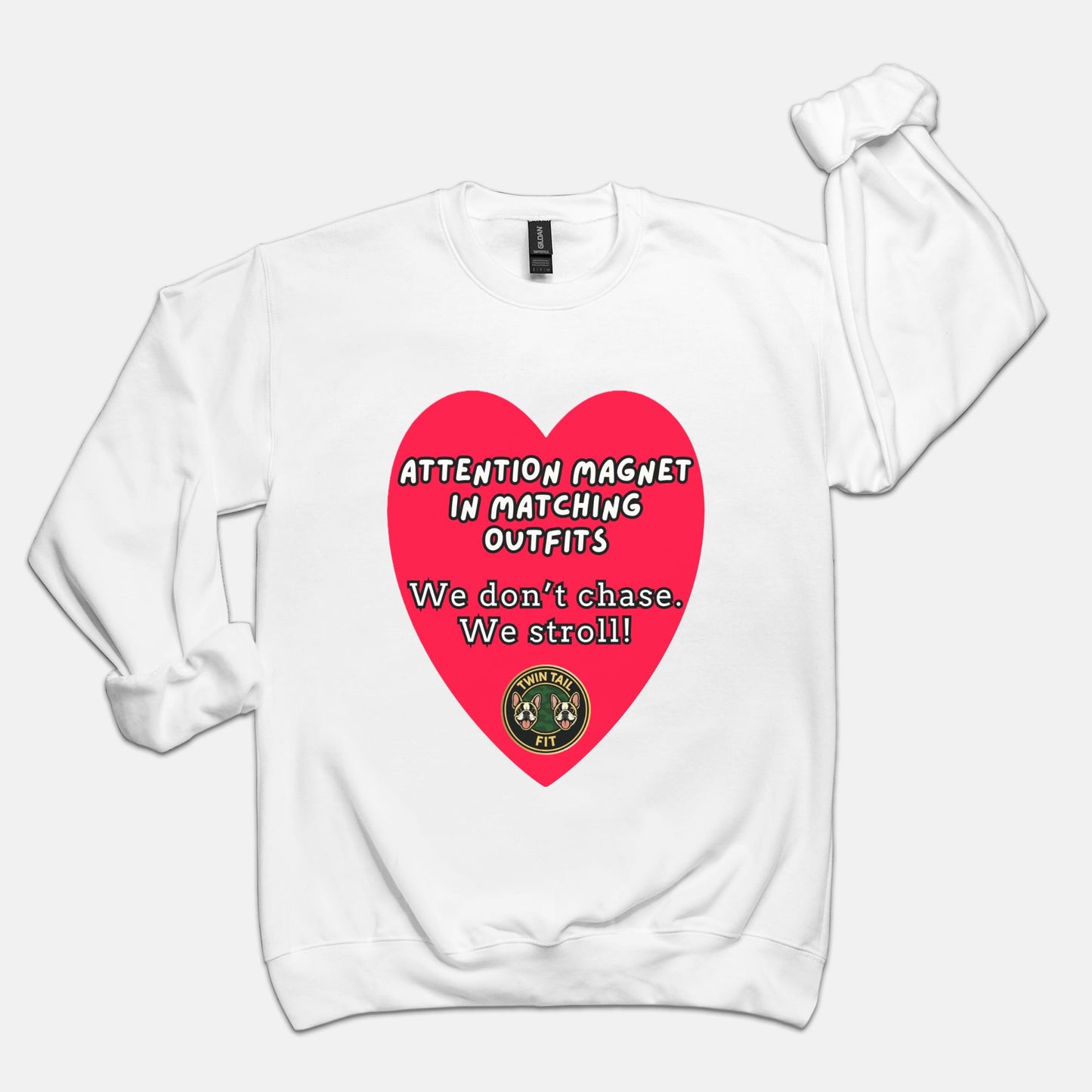 Attention magnet in matching outfits - Unisex Crew Neck Sweatshirt