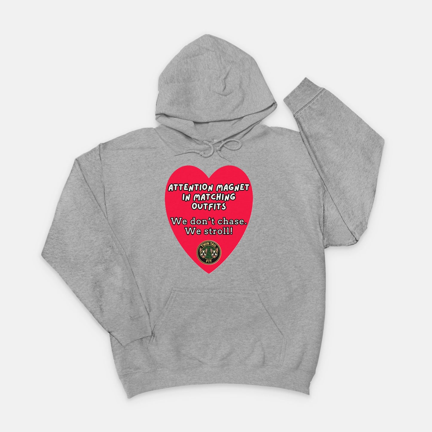 Attention Magnet in Matching Outfits - Unisex Hooded Sweatshirt