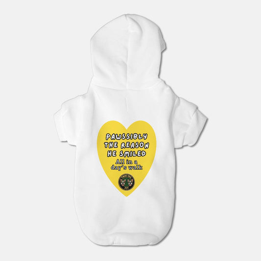 Pawssibly the Reason He Smiled Small Breed Pet Hoodie