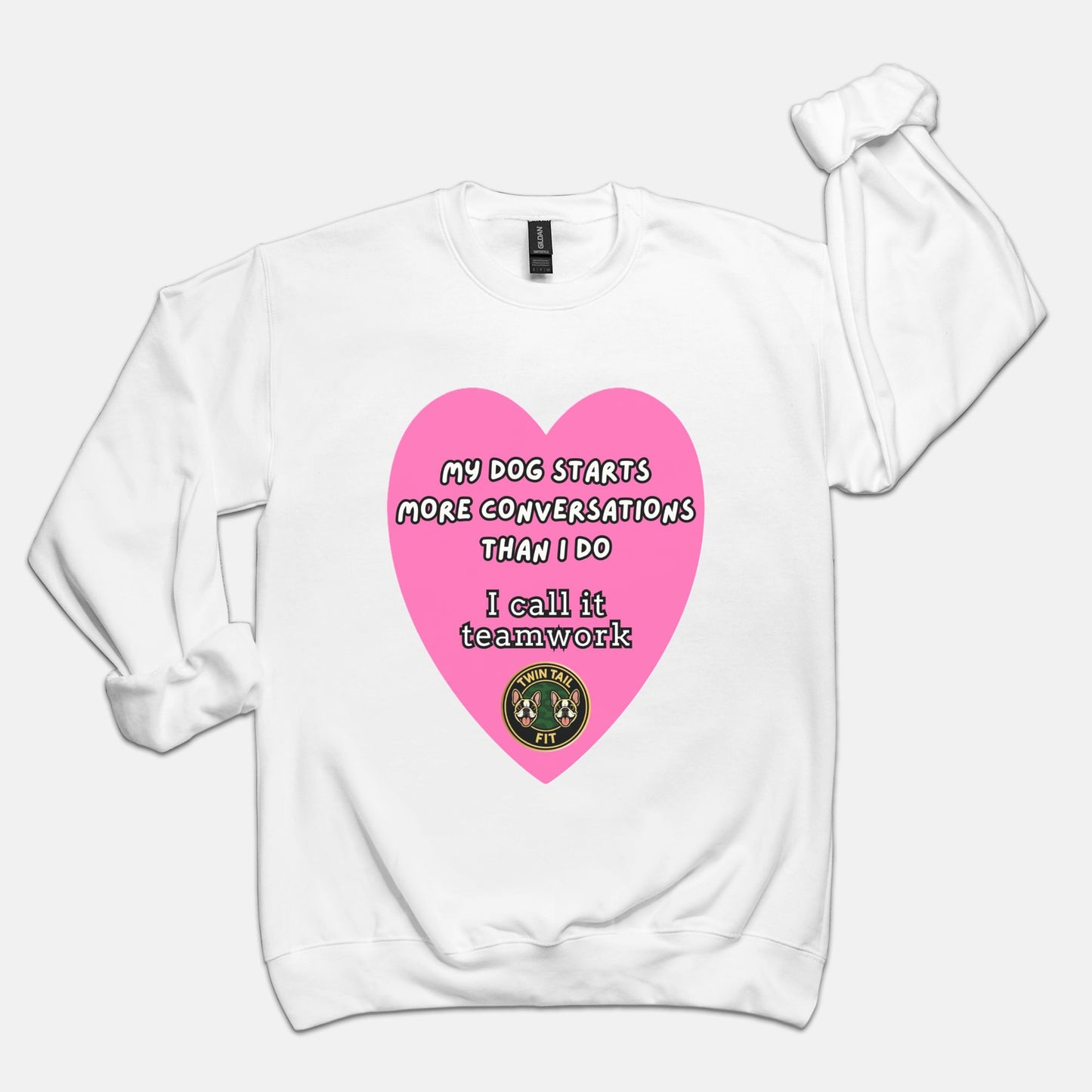 My Dog Starts More Conversations Than I Do - Unisex Crew Neck Sweatshirt